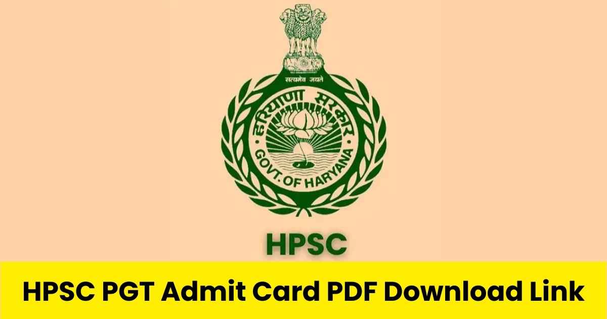 HPSC PGT Admit Card